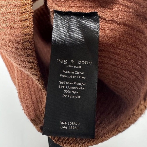 NWT Rag & Bone Soleil Rib Bra Top Stretch Womens Pale Copper Size Medium - Picture 6 of 6